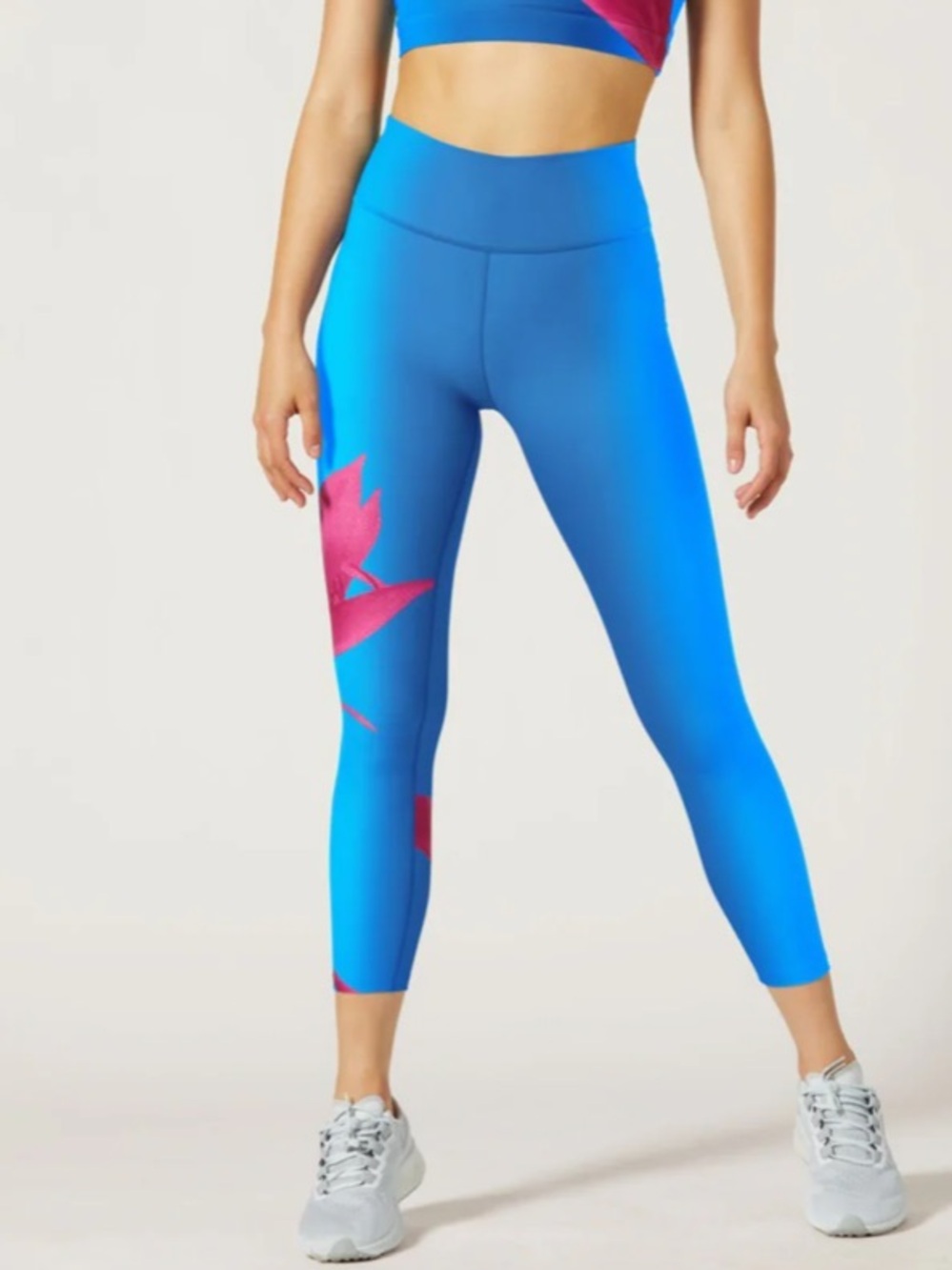 Wear It To Heart 7/8 High Waist Leggings Radiant Lily Blue S NWT Activewear Yoga